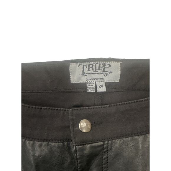 Tripp NYC Faux Leather Pants Plus Size 24 Skull Black - Picture 3 of 6